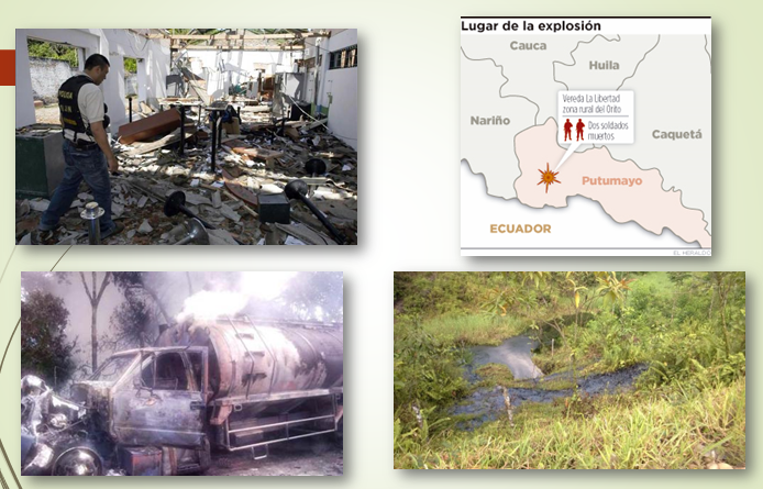 Las Farc tienen un enorme prontuario criminal por las múltiples acciones terroristas contra los colombianos en Orito Putumayo.